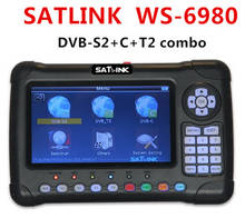 7 polegada hd tela lcd satlink WS-6980 DVB-S2 dvb-t/t2 DVB-C combo satlink 6980 digital analisador de espectro localizador de medidor de satélite 2024 - compre barato