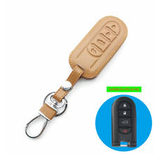 Настоящий чехол 4 брелок для ключей с кнопками кожаная сумка для автомобильного ключа для Toyota Perodua Myvi Bezza Axia Интеллектуальная защита Fob пульт дистанционного управления 2024 - купить недорого