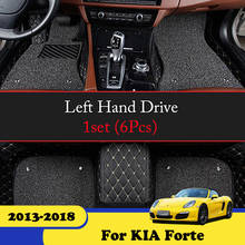 Car Interior Foot Carpets Cover Custom Rugs Auto Protect Car Floor Mats For KIA Cerato Forte YD 2013 2014 2015 2016 2017 2018 2024 - buy cheap