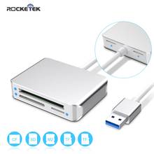 Rocketek Same time read 5 card USB 3.0 memory card reader Type c adapter for micro SD/TF CF MS compact flash microsd computer 2024 - buy cheap