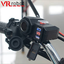 VR robot 12В водонепроницаемый мотоцикл USB зарядное устройство с гнездом для прикуривателя светодиодный вольтметр вкл/выкл переключатель 5В 4.2A двойной USB зарядка 2024 - купить недорого