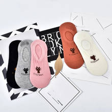 Calcetines tobilleros de algodón con dibujos animados para mujer, calcetín Invisible con dibujos de gato, estilo asakuchi, arte, 5 pares 2024 - compra barato