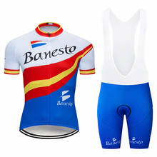 Banesto-Camiseta de ciclismo para hombre, conjunto de ropa de secado rápido, uniforme deportivo de carreras, equipo profesional, 2021 2024 - compra barato