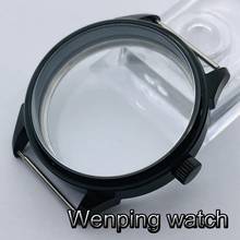 42mm Brushed Black PVD Watch Case Fit ETA 6497/6498 Seagull ST3600 ST3620 Movement 2024 - buy cheap