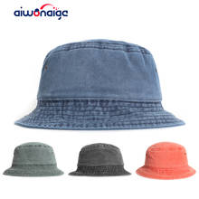 2021 novo chapéu de balde gorras mulher cor sólida panamá boné cubo chapéu chapéu pescador branco preto chapéu unissex denim panamá 2024 - compre barato