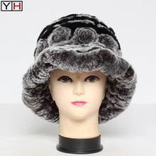 Winter Lady Authentic Rex Rabbit Fur Hat Women Warm Soft 100% Natural Rex Rabbit Fur Hat Women Hand Knitted Rex Rabbit Fur Hats 2024 - buy cheap