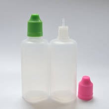 100 шт./лот, пластиковая бутылка-капельница, пустая бутылка-капельница, 60 мл, бутылочки с защитой от детей и длинным тонким наконечником e Liquid 2024 - купить недорого