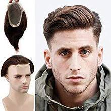 Men's Toupee Hairpieces European Virgin Human Hair Replacement System Pieces for Men Swiss Lace Net with PU Base Size 4.33x6.7" 2024 - buy cheap