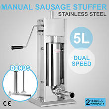 5L Sausage Stuffer Filler Maker Meat Machine Slow/Fast Vertical 5 Stuffing Tubes 2024 - buy cheap