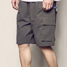  Summer Mens Shorts New Men Casual Shorts Drawstring Multi Pockets Men Solid Color Loose Knee-length Pants casual shorts 2021 2024 - buy cheap