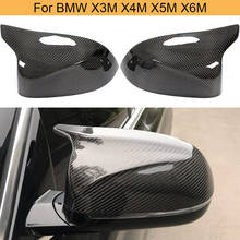 Car Rearview Mirror Covers Caps for BMW X3M F97 X4M F98 X5M F95 X6M F96 2018-2020 Side Mirror Covers Caps Carbon Fiber RHD / LHD 2024 - buy cheap