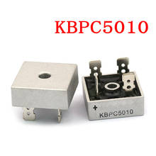 2pcs/lot KBPC5010 50 A Bridge Rectifier 1000V 50Amp Metal Case for maximum Heat Dissipation 1000V 2.8cm Square Diode Bridge 2024 - buy cheap