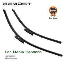 BEMOST Car Wiper Blades For Dacia Sandero MK1/MK2 2008 2009 2010 2011 2012 2013 2014 2015 2016 2017 2018 Fit Bayonet/Hook Arms 2024 - buy cheap
