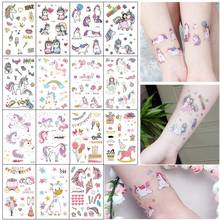 15pcs Unicorn Temporary tattoo Bachelorette party decoration body sticker wedding Temporary tattoo sticker 7.5x12cm waterproof 2024 - buy cheap