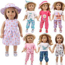 Roupas de boneca casual diária, roupa de boneca para menina de 18 estações americano e 43 cm, recém-nascido, nossa geração, presentes para acessórios de bonecas de meninas 2024 - compre barato