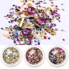 1 caja de mezcla de diamantes de imitación 3D, gemas DIY, decoración de uñas, relleno de resina UV, molde epoxi, fabricación de relleno para joyería DIY 2020 2024 - compra barato