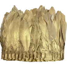 Penas de ganso de ouro de alta qualidade, conjunto com 10 pares de 15-20cm/6-8 polegadas, fantasia de carnaval, roupas diy 2024 - compre barato