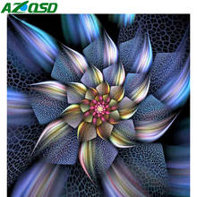 Pintura de flor com diamante azqsd 5d, faça você mesmo, quadrado completo, bordado, imagem, strass, mosaico de diamantes, arte abstrata, decoração de casa 2024 - compre barato