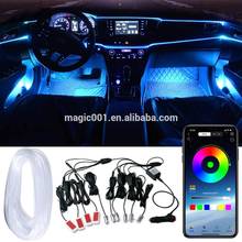 Sound Active EL Neon Wire Strip Light Bluetooth APP Remote Control LED Backlight Auto Center Console Door Decorative Lamp 2024 - buy cheap