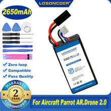 100% original 2650mah para aeronaves parrot ar. drone 2.0 para quadcopter atualizar bateria poderosa 2024 - compre barato