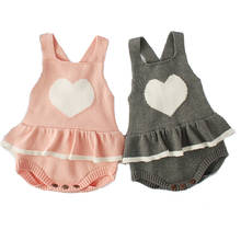 2020 Summer New 0-2 years old Baby Cute Love Romper baby Cotton Knitting Romper Children's Sleeveless jumpsuit Baby Clothing 2024 - buy cheap