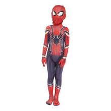 Kids Spider Unisex Halloween Cosplay Costume Spider Spandex Lycra Bodysuit Jumpsuits Iron Spider 2024 - buy cheap