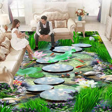 Alfombras 3D para el hogar, alfombrillas antideslizantes personalizadas para dormitorio y sala de estar, área de peces verdes, pasillo de entrada, cocina y salón 2024 - compra barato