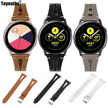 Genuine Leather Watchband 20mm for Samsung Galaxy Watch 42mm R810 Women Band Replacement Strap Wrist Bracelet for Active 2 40mm 2024 - buy cheap