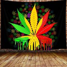 Weed Psychedelic Tapestry Wall Hanging Reggae Rasta Tie Dye Jamaica Home Décor 2024 - buy cheap