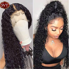 Curly Human Hair 13X4 Lace Frontal Wigs Natural Hairline Glueless Lace Front Wig SVT Peruvian Remy Curly Closure Wigs For Women 2024 - buy cheap