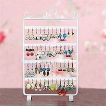 48 Holes Earrings Hanging Rack Jewelry Organizer Holder Metal Ear Stud Display Stand Necklace Stand Jewelry Show Rack Black 2024 - buy cheap