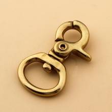 1pcs Brass bag snap hook swivel eye fob clip lobster claw trigger clasp for Leather Craft bag strap belt webbing keychain 2024 - buy cheap