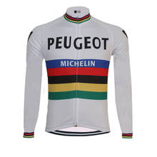 Новая велосипедная Джерси для мужчин, профессиональная команда, зимняя флисовая и без флиса, велосипедная одежда с длинным рукавом, белая велосипедная одежда, mallot ciclismo 2024 - купить недорого