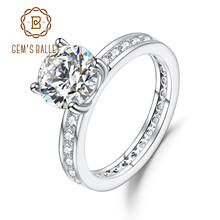 Женские обручальные кольца GEM'S BALLET GEM'S, обручальные кольца из стерлингового серебра 925 пробы, 8 мм, EF цвета, ювелирные изделия 2024 - купить недорого