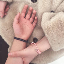 2Pcs Magnetic Couples Bracelets for Women Men Key Lock Friendship Rope Braided Bracelet Creative Charm Bracelet Jewelry Gift 2024 - buy cheap