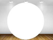 White Vinyl Round Plinth Backdrop Display for Wedding Baby Shower Birthday Party Decoration Custom Photo Background Banner Props 2024 - buy cheap