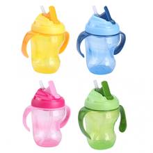 260ml Baby Cup Double Handle Sippy Cup Learning Drinking Water Baby Feeding Bottle Drink Training Straw Cup for Children kids 2024 - buy cheap