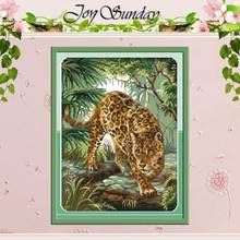 Набор для вышивки «Джунгли», комплект для вышивки крестиком с леопардовыми животными, 11CT 14CT, «сделай сам», Китайская вышивка, рукоделие, домашний декор 2024 - купить недорого