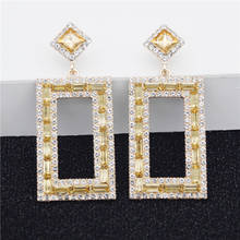 2020 Women Fashion Earrings for Women Luxury Crystal Statement Stud Earring Rhinestone Big Earing  Jewelry 2024 - buy cheap