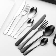 4pcs/Set Kitchen Tableware Cutlery Set Silver Cutlery Kit Stainless Steel Western Dinner Set Fork Tea Dinner Spoon Knife Gift 2024 - buy cheap