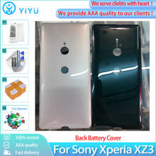 Carcasa de vidrio Original para Sony Xperia XZ3, cubierta trasera de batería, puerta trasera con pegatina + piezas de reparación de lente de cámara 2024 - compra barato