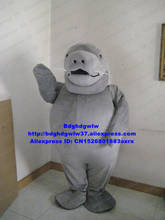 Disfraz de dugongo para adulto, traje de mascota con personaje de dibujos animados, traje con tambor para negocios y aniversario, color gris, Manatee, vaca, mar, vaca, zx2212 2024 - compra barato