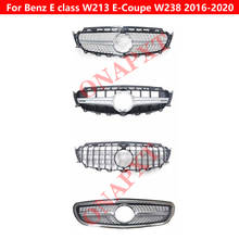 For Mercedes-Benz E class W213 E-Coupe W238 Car Middle Grille E200 E300 2016-2020 Diamond GT Style Front Bumper Center Grill 2024 - buy cheap