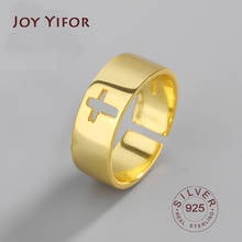 925 Sterling Silver Rings For Women cross  Hollow Gold Ring Bijoux Argent 925 Massif Pour Femme Sieraden Fashion Jewelry 2024 - buy cheap