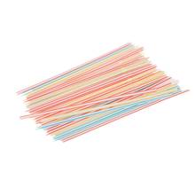 500 Pcs Can Bent Disposable Straws Flexible Plastic Straws Striped Multi Colored Rainbow Drinking Straws Kitchen Bar Accessories 2024 - buy cheap