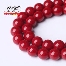 Cuentas espaciadoras redondas de piedra Natural para fabricación de joyas, Jades rojos granate, cuentas de piedra Natural de 4mm-12mm, 15 ", Diy, pulsera, collares, venta al por mayor 2024 - compra barato