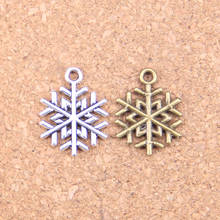 28pcs Charms snowflake snow 19x15mm Antique Pendants,Vintage Tibetan Silver Jewelry,DIY for bracelet necklace 2024 - buy cheap