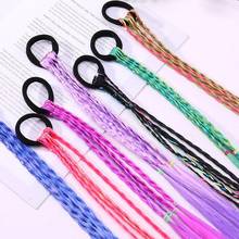Girl Colorful Wigs Ponytail Hair Ornament Headbands Rubber Bands Beauty Hair Bands Headwear Kids Hair Accessories Tool Head Band 2024 - buy cheap