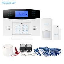 HOMSECUR-sistema de alarma para el hogar, alarma antirrobo inalámbrica y con cable SMS, Autodial, YA05, GSM, 433MHz, instrucción de voz, varios juegos opcionales 2024 - compra barato