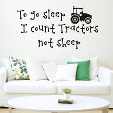 I Count Tractors Not Sheep Wall Stickers Boys Room Home Decor Vinyl Sticker Removable Cartoon Wall Decals For Children Bedroom 2024 - buy cheap